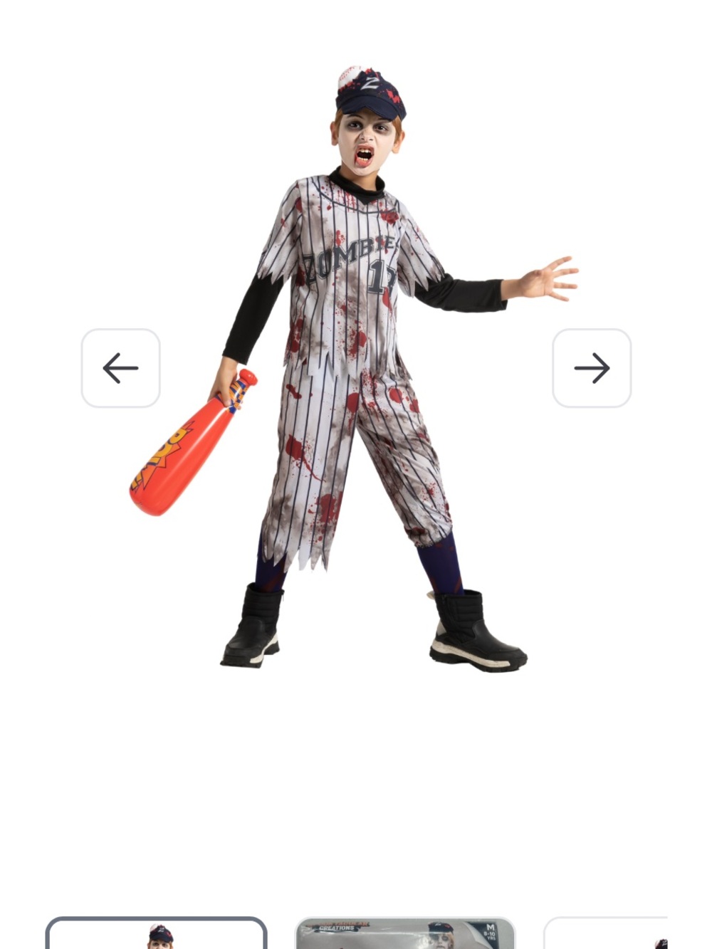 Spooktacular Creations
Zombie Baseball Player Costume